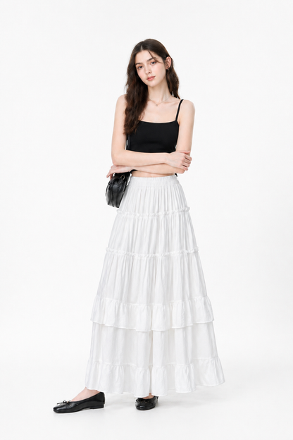 Embroidered Maxi Skirt