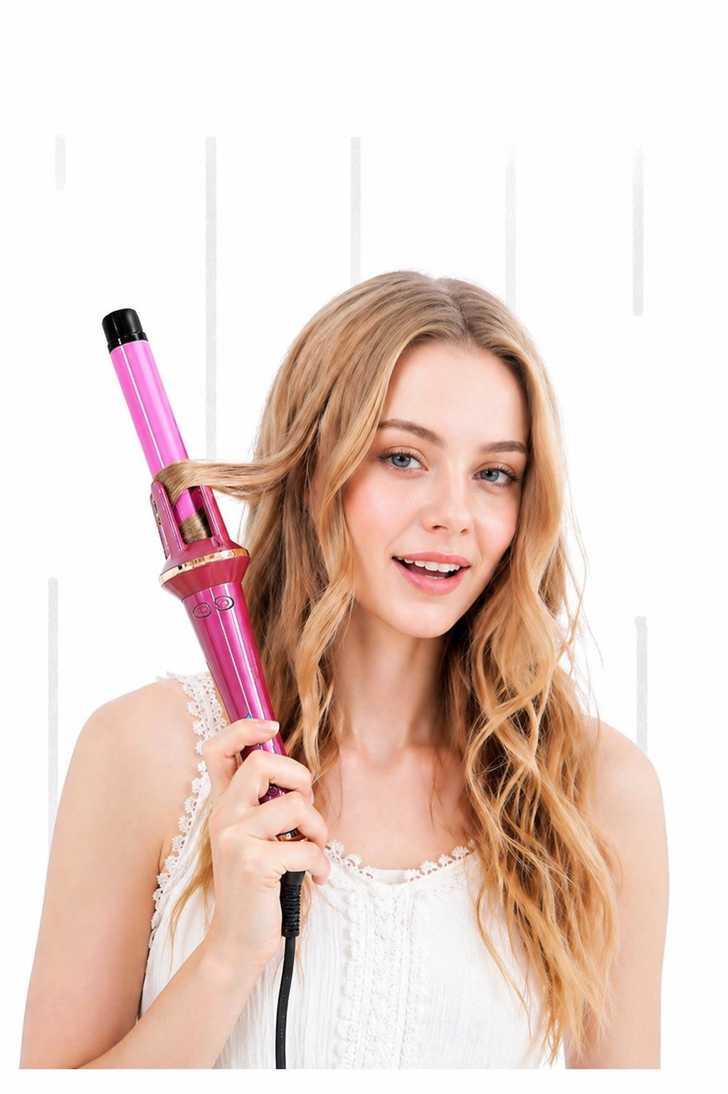 Electric Hair Curler Wand – Ceramic Tourmaline Styling Tool