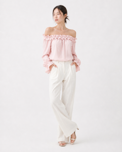 Ruffle Off-Shoulder Blouse