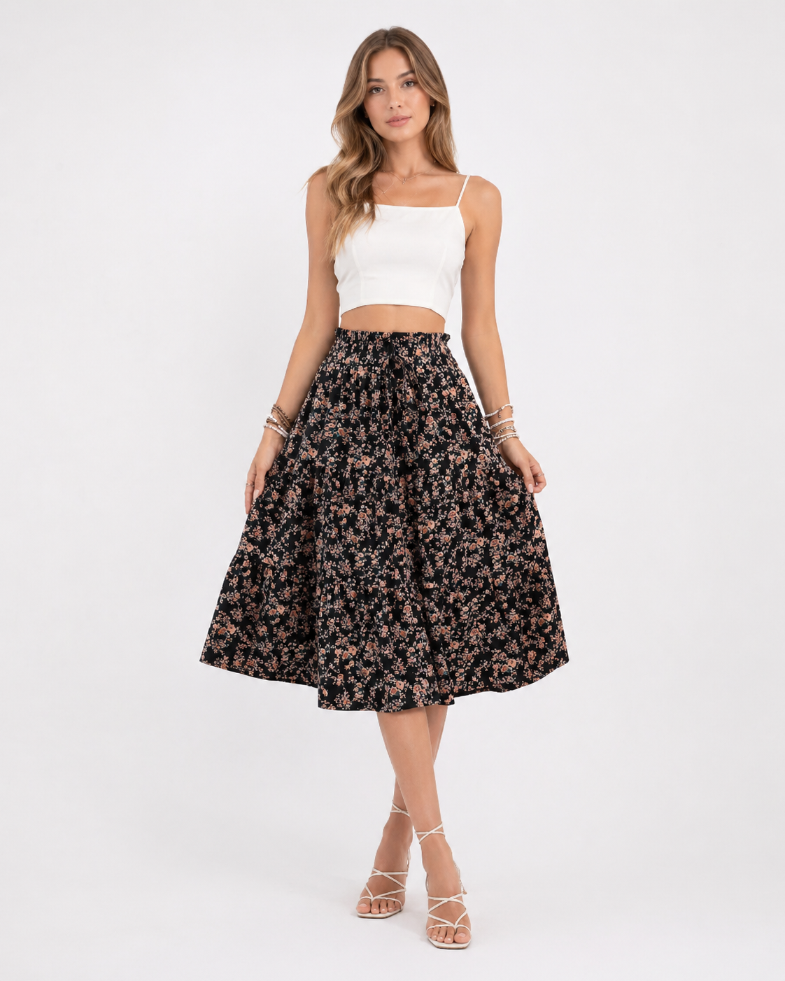 Floral Midi Skirt