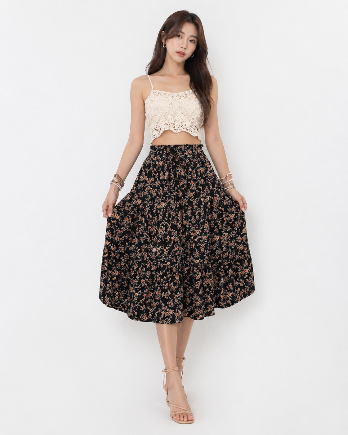 Floral Midi Skirt