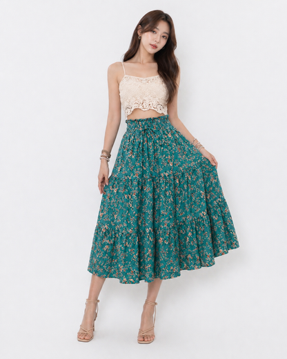 Floral Midi Skirt