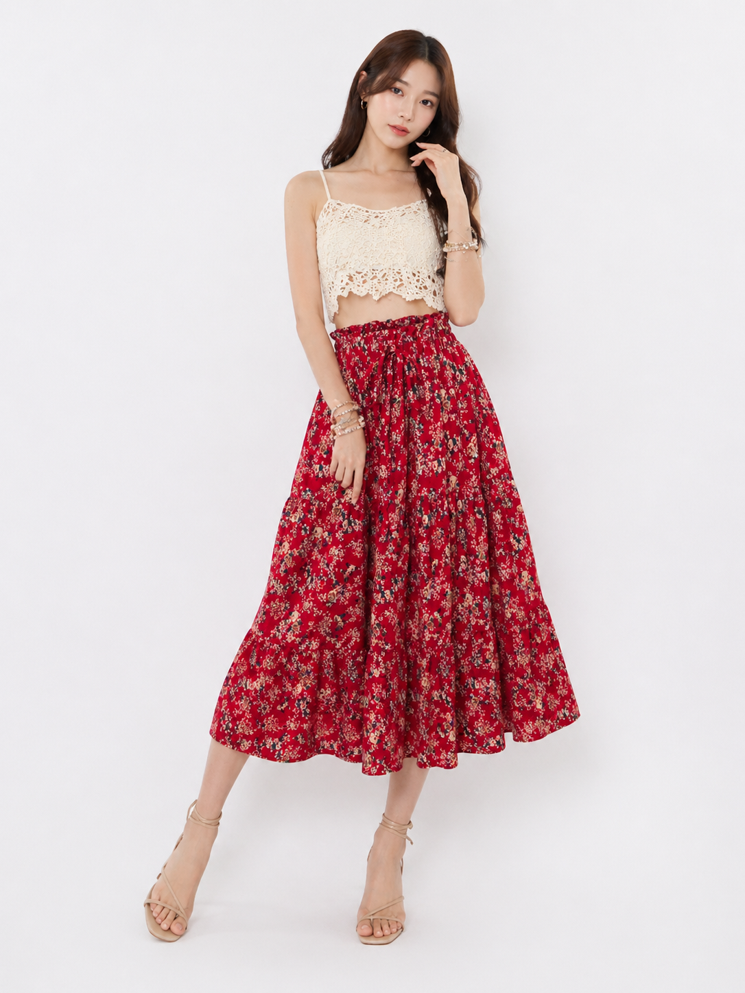 Floral Midi Skirt