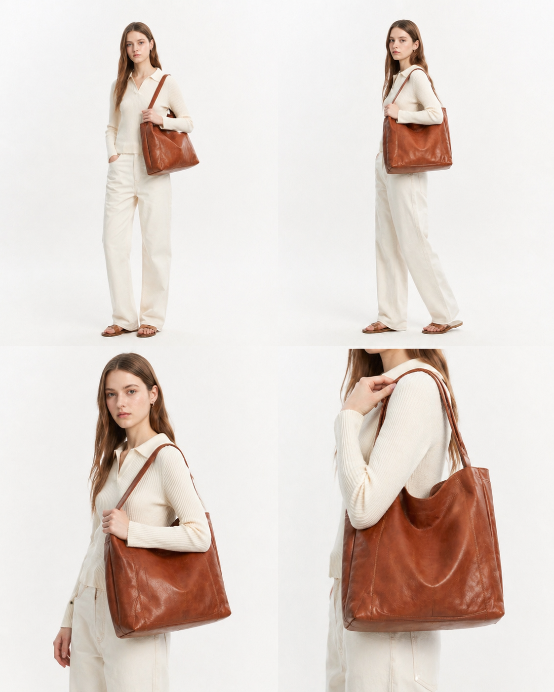 Oil Wax Leather Tote