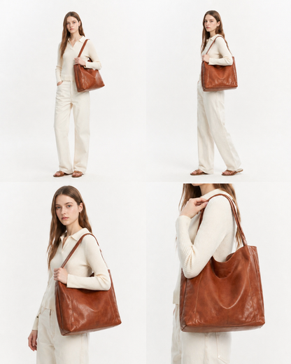 Oil Wax Leather Tote