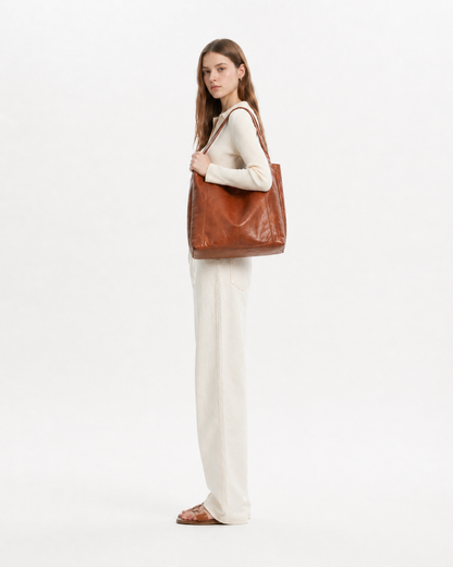 Oil Wax Leather Tote