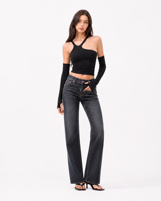 Split Sleeve Slim Top