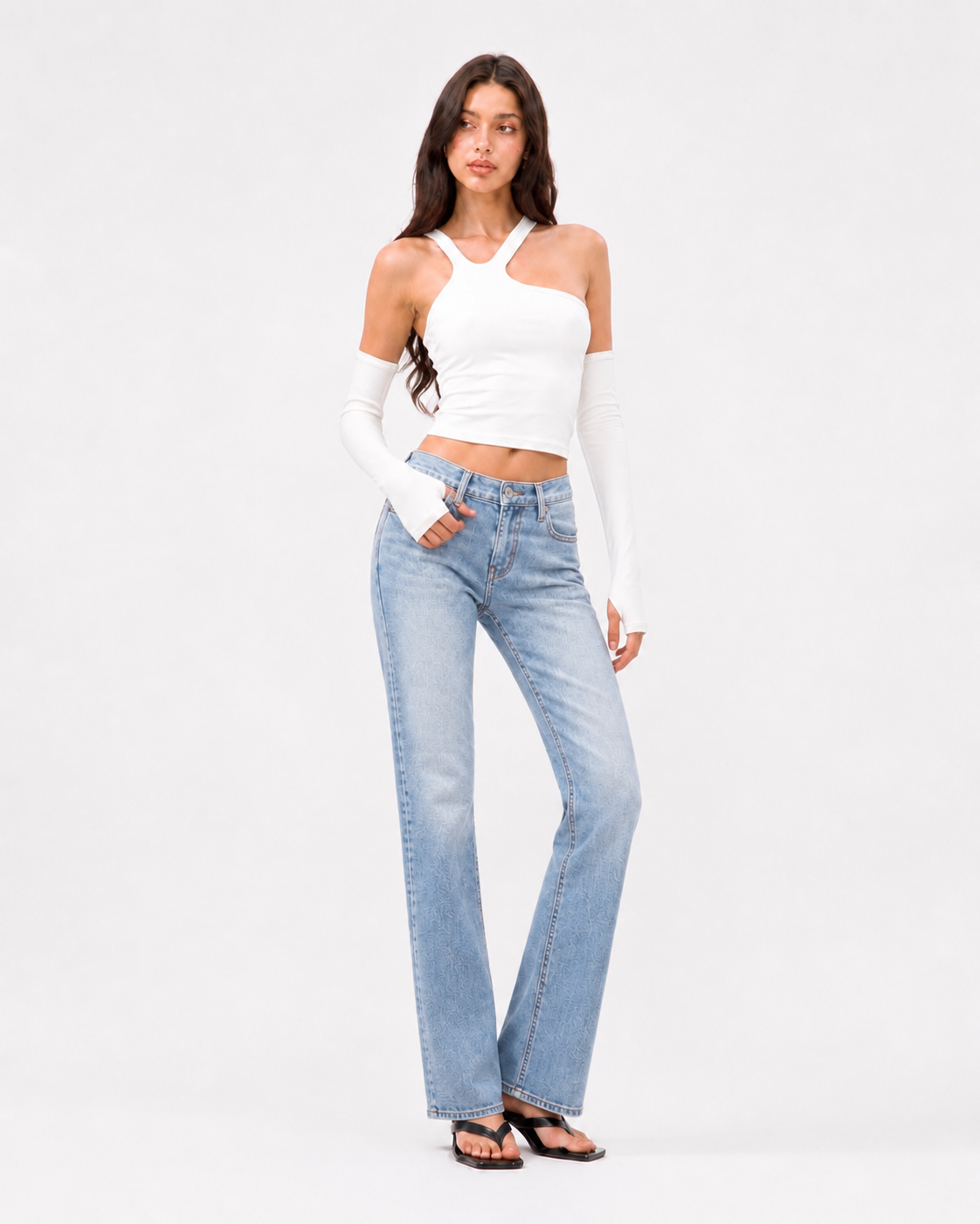 Split Sleeve Slim Top