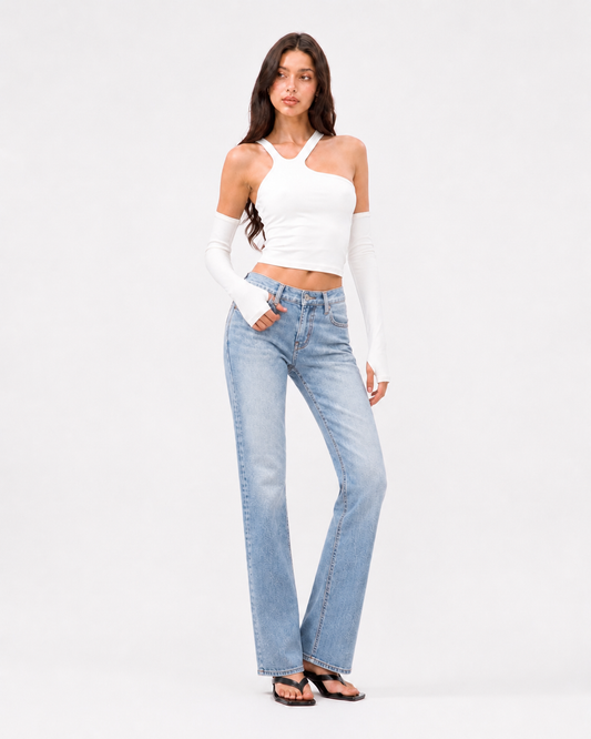 Split Sleeve Slim Top