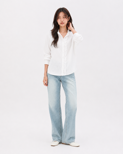 Striped Ruffle Blouse