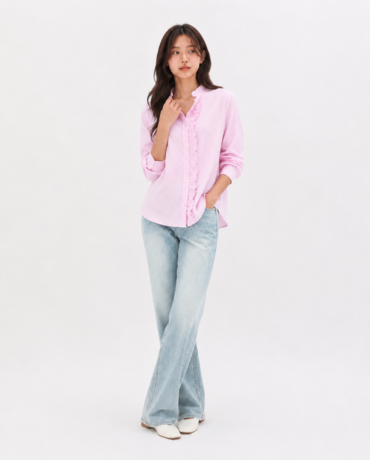 Striped Ruffle Blouse