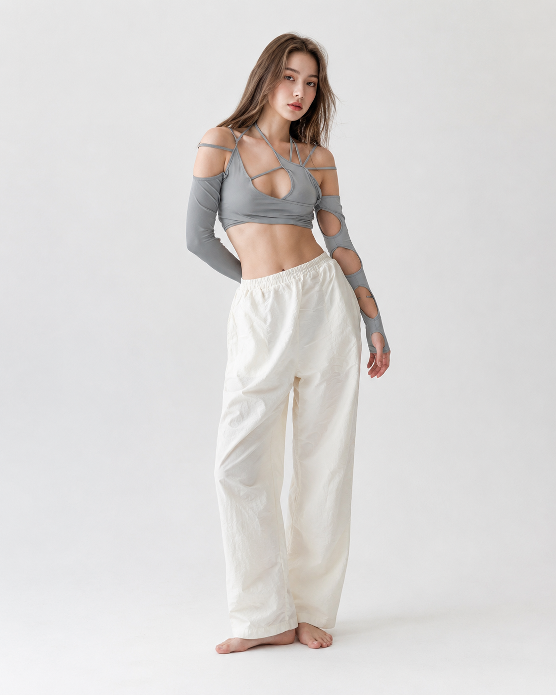 Halter Long Sleeve Top