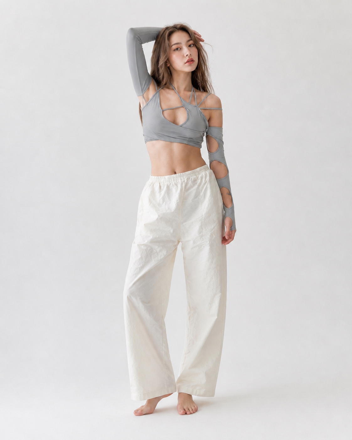 Halter Long Sleeve Top