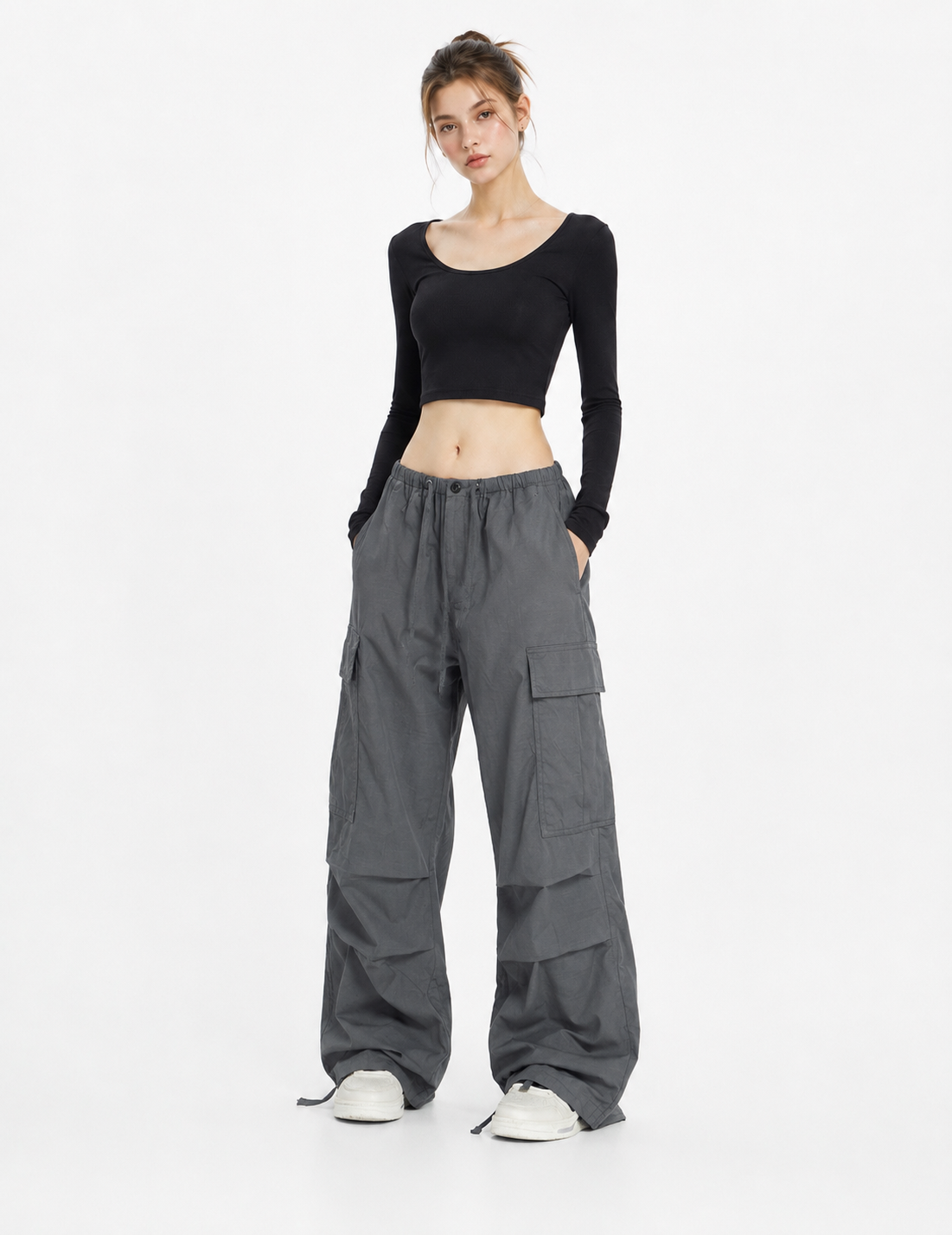 Wide Leg Cargo Pants