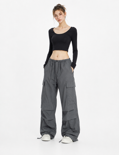 Wide Leg Cargo Pants