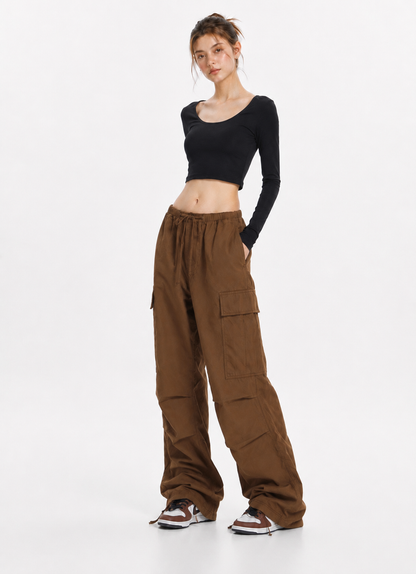 Wide Leg Cargo Pants