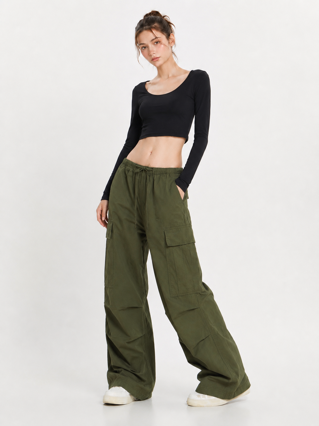 Wide Leg Cargo Pants