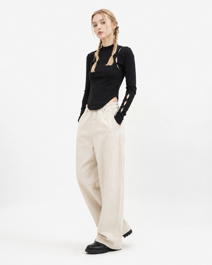 Hollow Turtleneck Top
