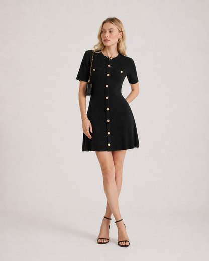 Ribbed Knit Mini Dress
