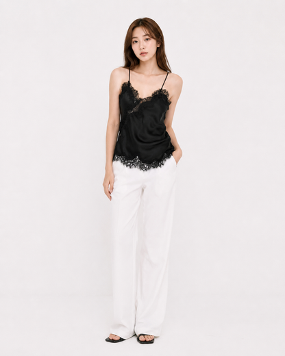 Lace Satin Cami Top
