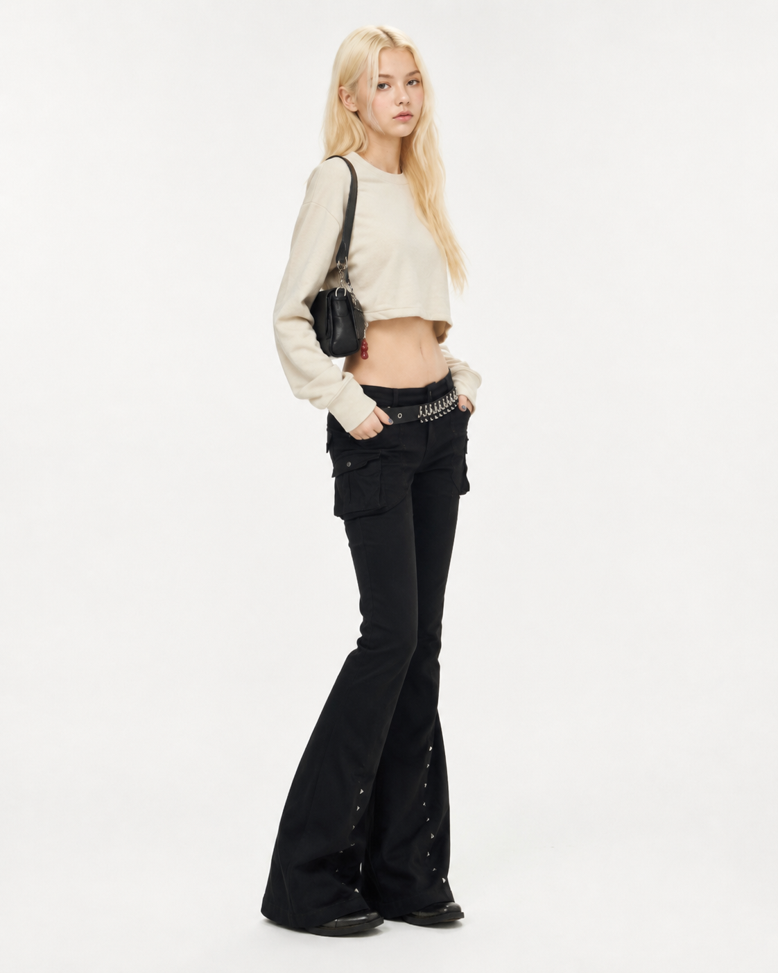 Low Rise Flare Jeans