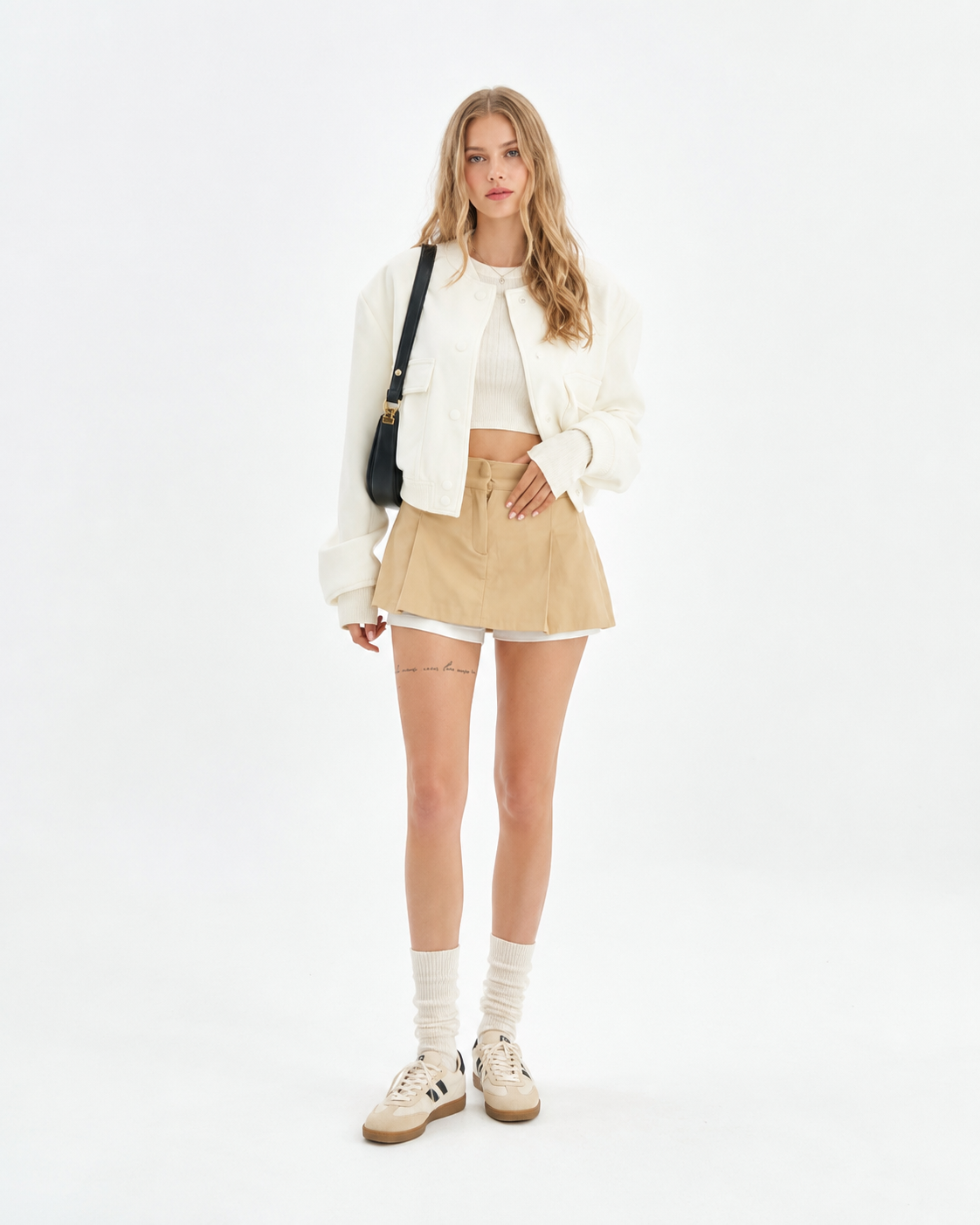 Cropped Bomber Jacket