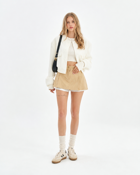 Cropped Bomber Jacket