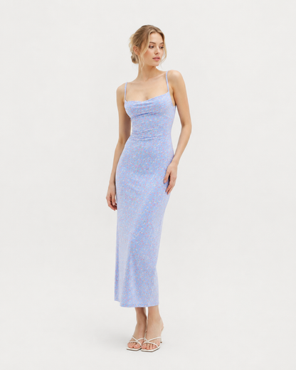 Bloom Crush Backless Floral Bodycon Maxi Dress