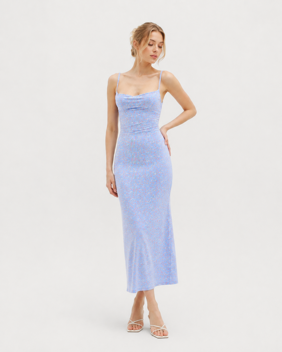 Bloom Crush Backless Floral Bodycon Maxi Dress