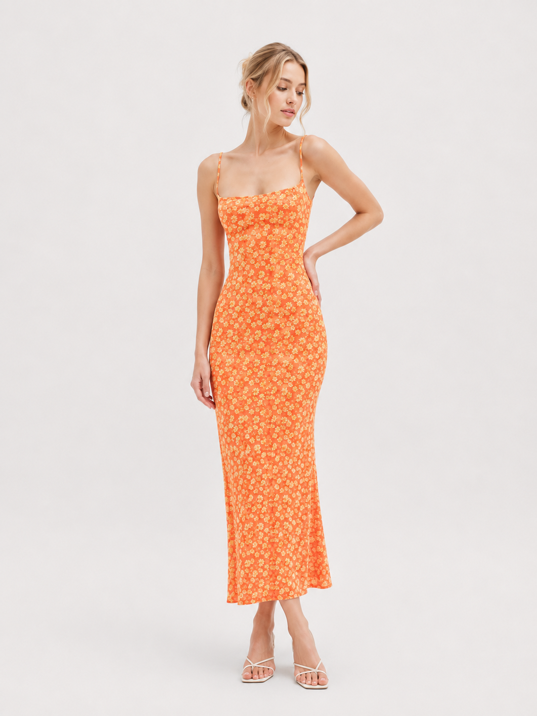 Bloom Crush Backless Floral Bodycon Maxi Dress