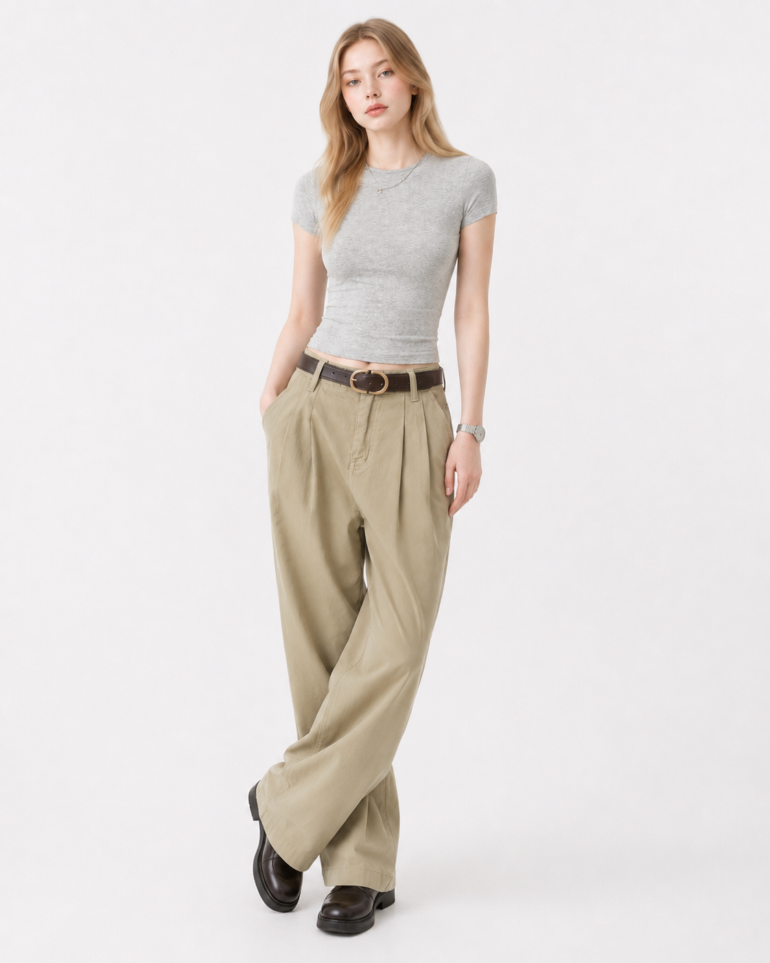 Soft Crewneck Crop Tee