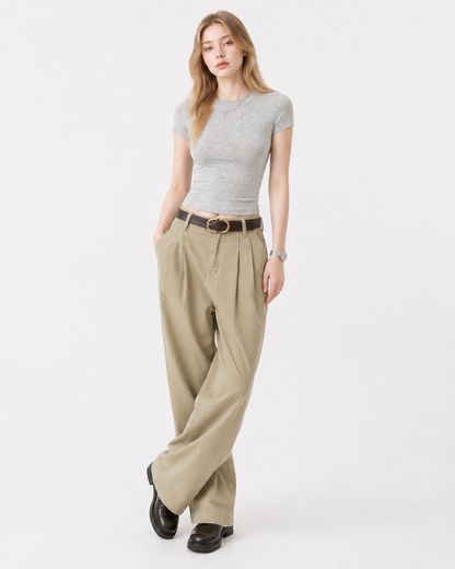 Soft Crewneck Crop Tee