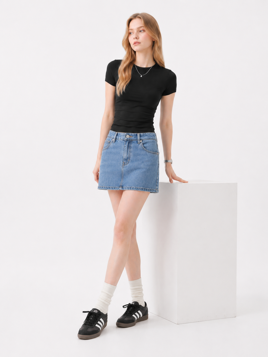 Soft Crewneck Crop Tee