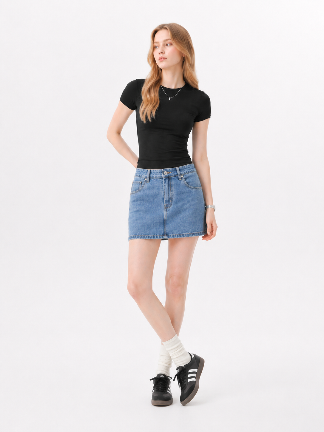 Soft Crewneck Crop Tee