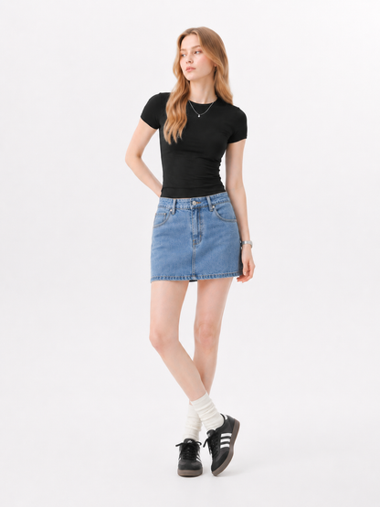 Soft Crewneck Crop Tee