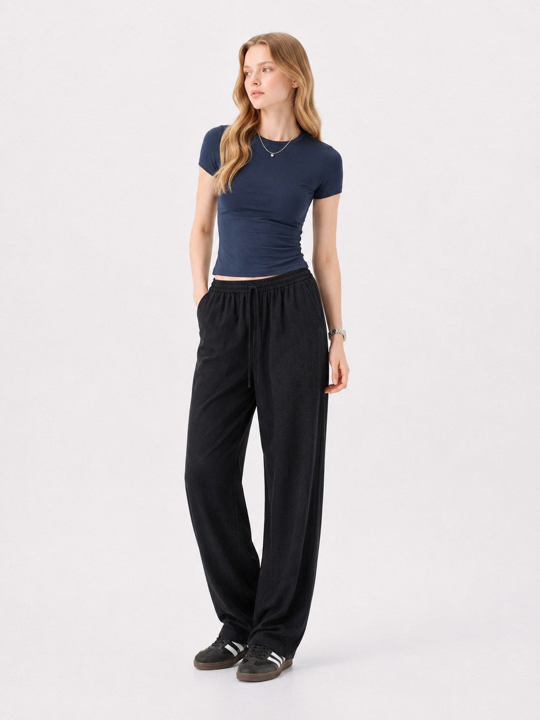 Soft Crewneck Crop Tee
