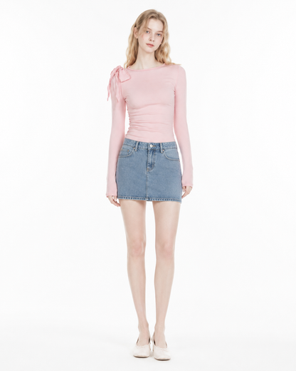 Lace-Up Long Sleeve Top