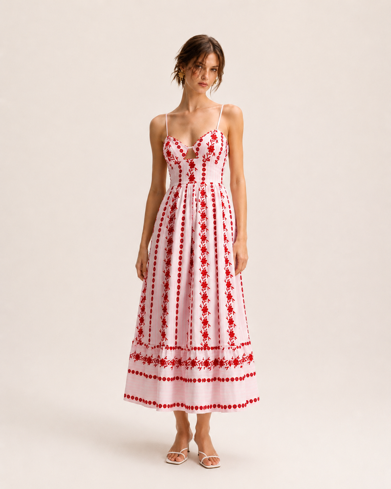 Sweetheart Floral Maxi Dress