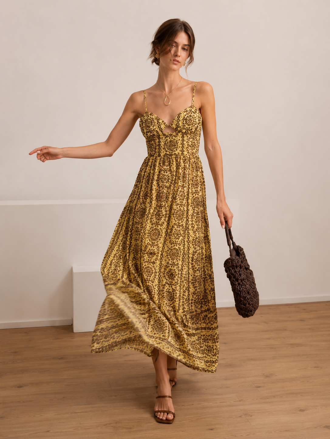 Sweetheart Floral Maxi Dress