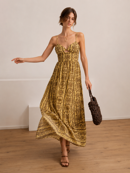 Sweetheart Floral Maxi Dress