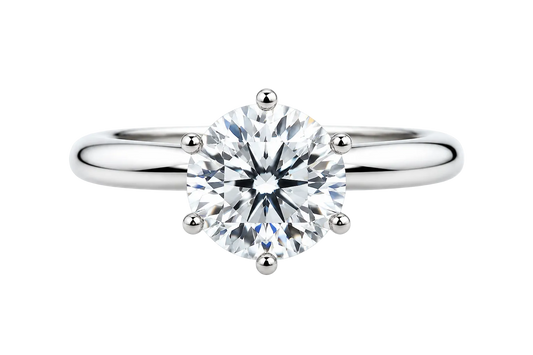 Classic Six-Prong Moissanite Ring
