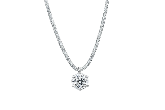 Six-Prong Moissanite Pendant Necklace