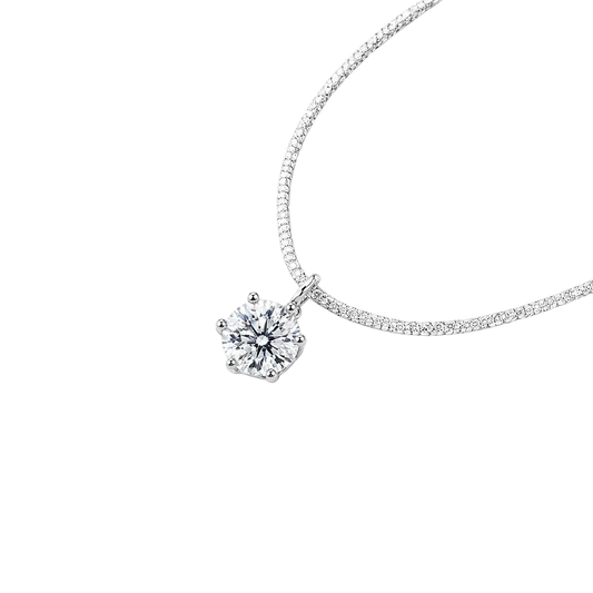 Moissanite Solitaire Chain Anklet