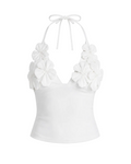 Floral Applique Halter Top