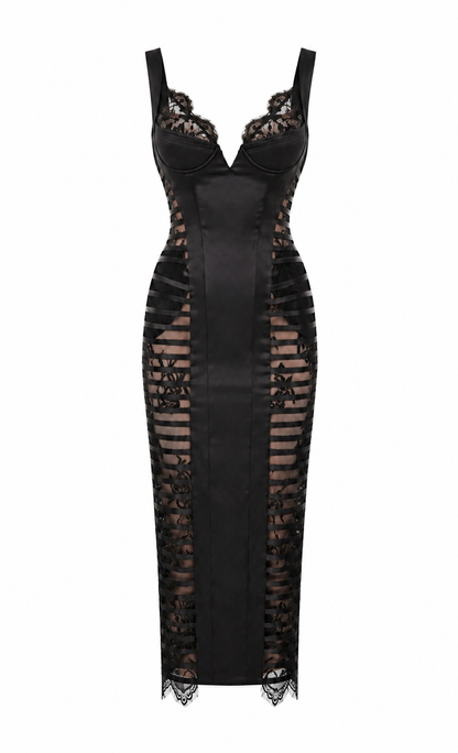 Lace Buckle Maxi Dress