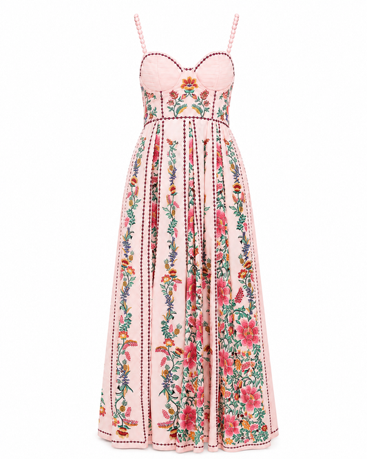 Elowen Forest Bloom Maxi Dress Pink