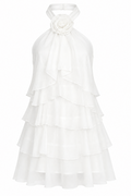 Southern Belles Halterneck Ruffle Mini Dress