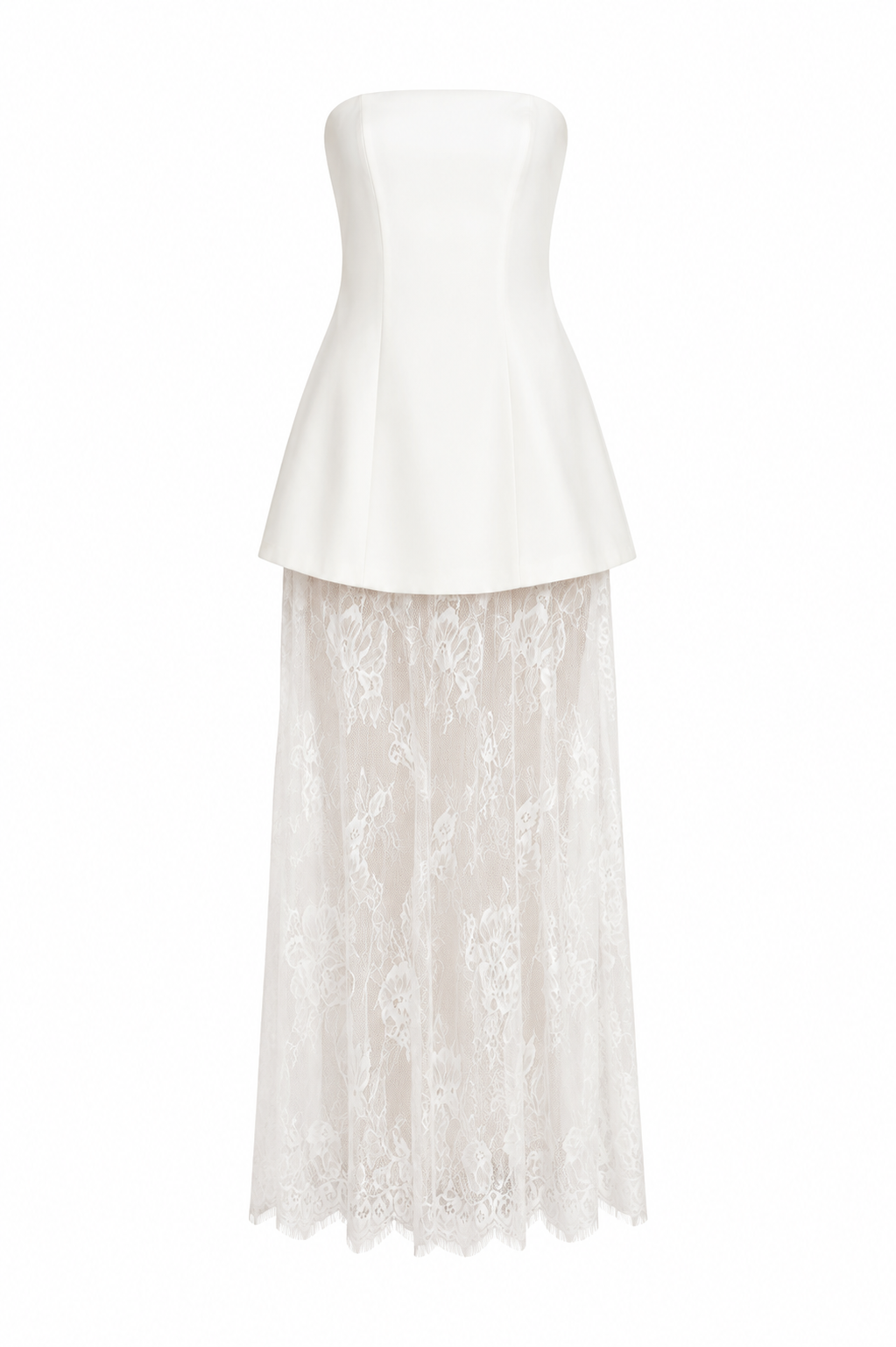 Talina Strapless Lace Skort Set