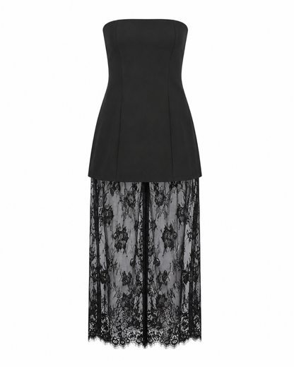 Talina Strapless Lace Skort Set