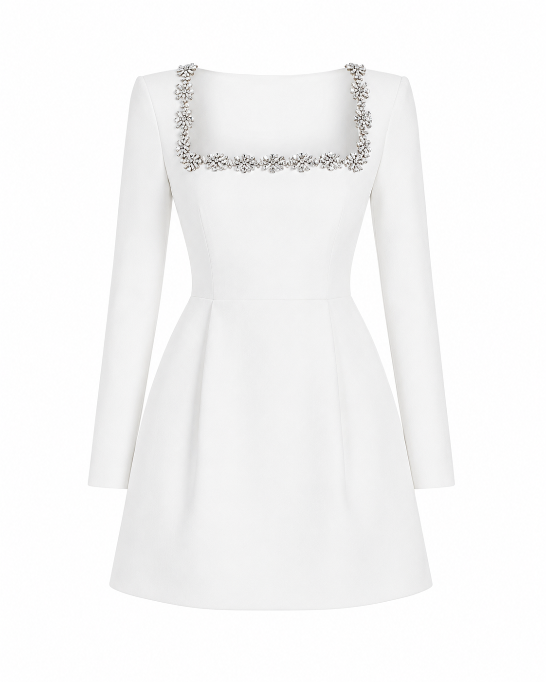 Kimberly Jewel-Trim Velvet Mini Dress